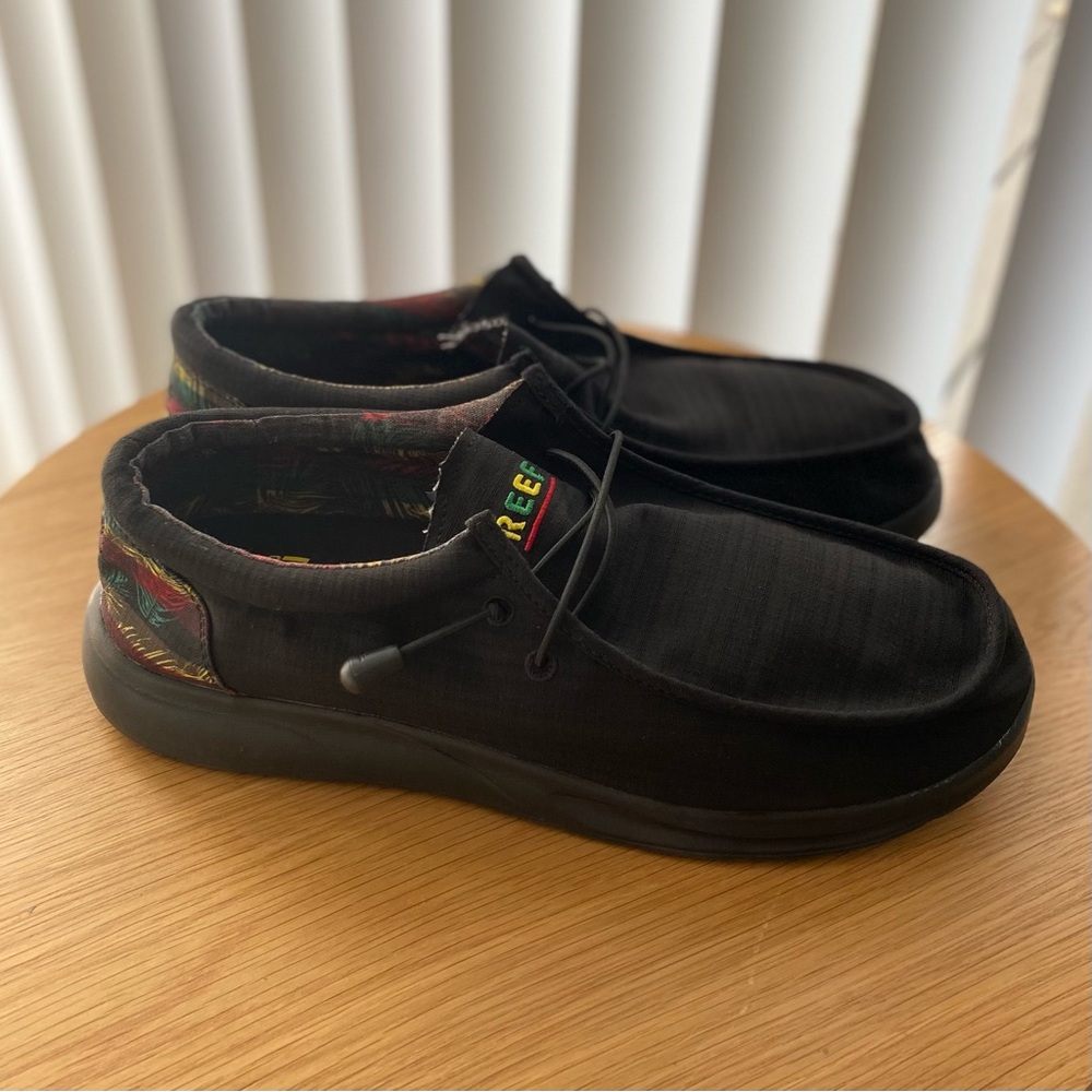 REEF Cushion Coast Textile Rasta Palm Men Slip-on Shoes - Size 12